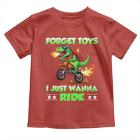 Motocross Dirt Bike Boys Toddler T Shirt Forget Toys I Just Wanna Ride - Wonder Print Shop