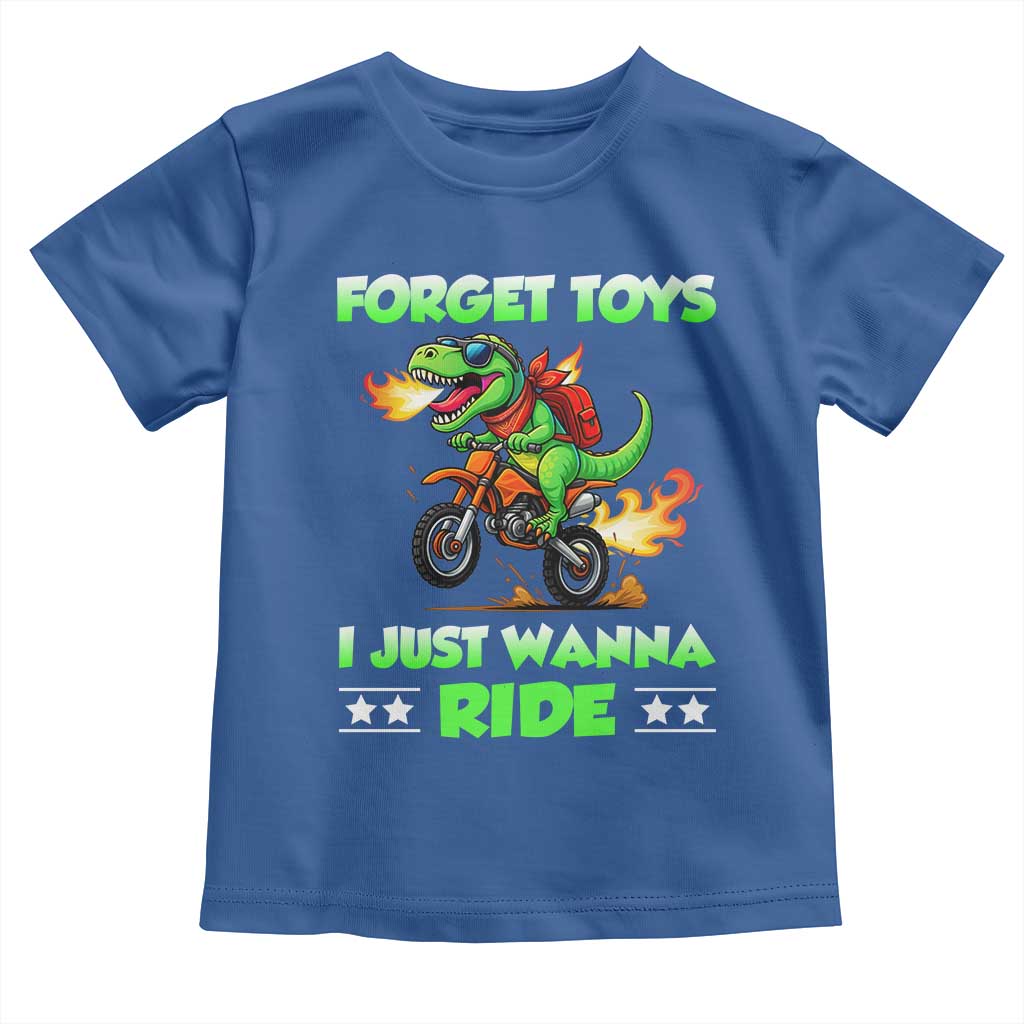 Motocross Dirt Bike Boys Toddler T Shirt Forget Toys I Just Wanna Ride - Wonder Print Shop