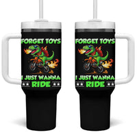 Motocross Dirt Bike Boys Tumbler With Handle Forget Toys I Just Wanna Ride