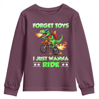 Motocross Dirt Bike Boys Youth Sweatshirt Forget Toys I Just Wanna Ride - Wonder Print Shop