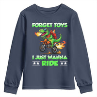 Motocross Dirt Bike Boys Youth Sweatshirt Forget Toys I Just Wanna Ride - Wonder Print Shop