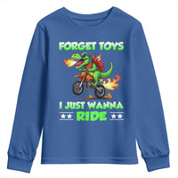 Motocross Dirt Bike Boys Youth Sweatshirt Forget Toys I Just Wanna Ride - Wonder Print Shop