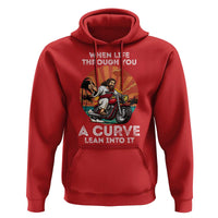 Funny Jesus Christian Motorcycle Hoodie When Life Throws You A Curve Lean Into It - Wonder Print Shop