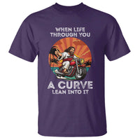 Funny Jesus Christian Motorcycle T Shirt When Life Throws You A Curve Lean Into It - Wonder Print Shop