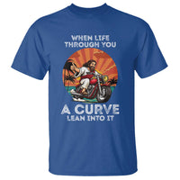 Funny Jesus Christian Motorcycle T Shirt When Life Throws You A Curve Lean Into It - Wonder Print Shop