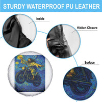 Funny Jesus Christian Motorcycle Spare Tire Cover Starry Night Van Gogh Biker - Wonder Print Shop