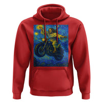Funny Jesus Christian Motorcycle Hoodie Starry Night Van Gogh Biker - Wonder Print Shop