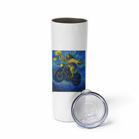 Funny Jesus Christian Motorcycle Skinny Tumbler Starry Night Van Gogh Biker