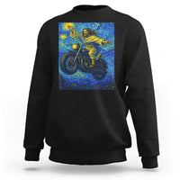 Funny Jesus Christian Motorcycle Sweatshirt Starry Night Van Gogh Biker - Wonder Print Shop