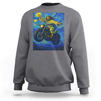 Funny Jesus Christian Motorcycle Sweatshirt Starry Night Van Gogh Biker - Wonder Print Shop