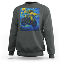 Funny Jesus Christian Motorcycle Sweatshirt Starry Night Van Gogh Biker - Wonder Print Shop