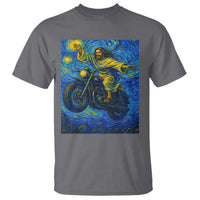 Funny Jesus Christian Motorcycle T Shirt Starry Night Van Gogh Biker - Wonder Print Shop
