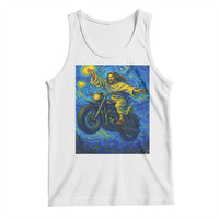 Funny Jesus Christian Motorcycle Tank Top Starry Night Van Gogh Biker - Wonder Print Shop