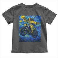 Funny Jesus Christian Motorcycle Toddler T Shirt Starry Night Van Gogh Biker - Wonder Print Shop