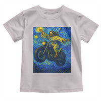 Funny Jesus Christian Motorcycle Toddler T Shirt Starry Night Van Gogh Biker - Wonder Print Shop