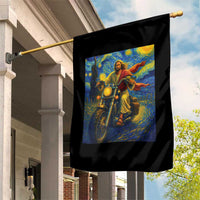 Jesus Christian Motorcycle Starry Night Van Gogh Garden Flag - Wonder Print Shop