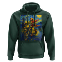 Jesus Christian Motorcycle Starry Night Van Gogh Hoodie - Wonder Print Shop
