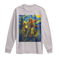 Jesus Christian Motorcycle Starry Night Van Gogh Long Sleeve Shirt - Wonder Print Shop