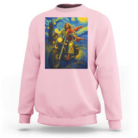 Jesus Christian Motorcycle Starry Night Van Gogh Sweatshirt - Wonder Print Shop