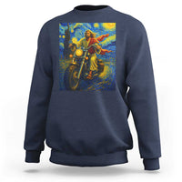 Jesus Christian Motorcycle Starry Night Van Gogh Sweatshirt - Wonder Print Shop