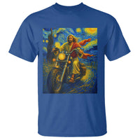 Jesus Christian Motorcycle Starry Night Van Gogh T Shirt - Wonder Print Shop