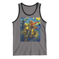 Jesus Christian Motorcycle Starry Night Van Gogh Tank Top - Wonder Print Shop