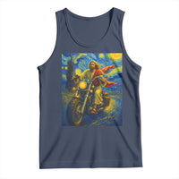 Jesus Christian Motorcycle Starry Night Van Gogh Tank Top - Wonder Print Shop