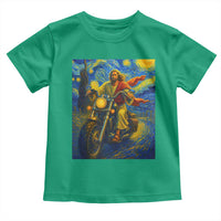 Jesus Christian Motorcycle Starry Night Van Gogh Toddler T Shirt - Wonder Print Shop