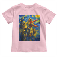 Jesus Christian Motorcycle Starry Night Van Gogh Toddler T Shirt - Wonder Print Shop