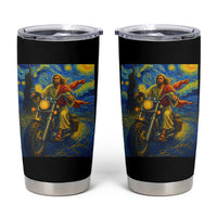 Jesus Christian Motorcycle Starry Night Van Gogh Tumbler Cup