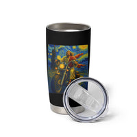 Jesus Christian Motorcycle Starry Night Van Gogh Tumbler Cup