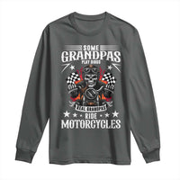 Funny Grandpa Biker Long Sleeve Shirt Some Grandpas Play Bingo Real Grandpas Ride Motorcycles - Wonder Print Shop