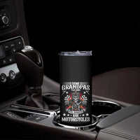 Funny Grandpa Biker Skinny Tumbler Some Grandpas Play Bingo Real Grandpas Ride Motorcycles