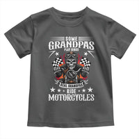Funny Grandpa Biker Toddler T Shirt Some Grandpas Play Bingo Real Grandpas Ride Motorcycles - Wonder Print Shop