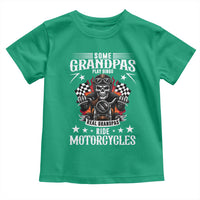 Funny Grandpa Biker Toddler T Shirt Some Grandpas Play Bingo Real Grandpas Ride Motorcycles - Wonder Print Shop