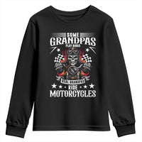 Funny Grandpa Biker Youth Sweatshirt Some Grandpas Play Bingo Real Grandpas Ride Motorcycles - Wonder Print Shop