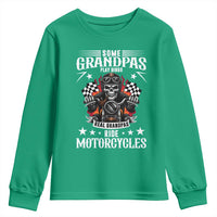 Funny Grandpa Biker Youth Sweatshirt Some Grandpas Play Bingo Real Grandpas Ride Motorcycles - Wonder Print Shop