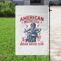 Funny Skeleton Motorcycle Garden Flag American Motorcycle Indian Bikers Club - Wonder Print Shop