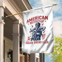 Funny Skeleton Motorcycle Garden Flag American Motorcycle Indian Bikers Club - Wonder Print Shop