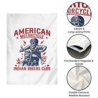 Funny Skeleton Motorcycle Garden Flag American Motorcycle Indian Bikers Club - Wonder Print Shop