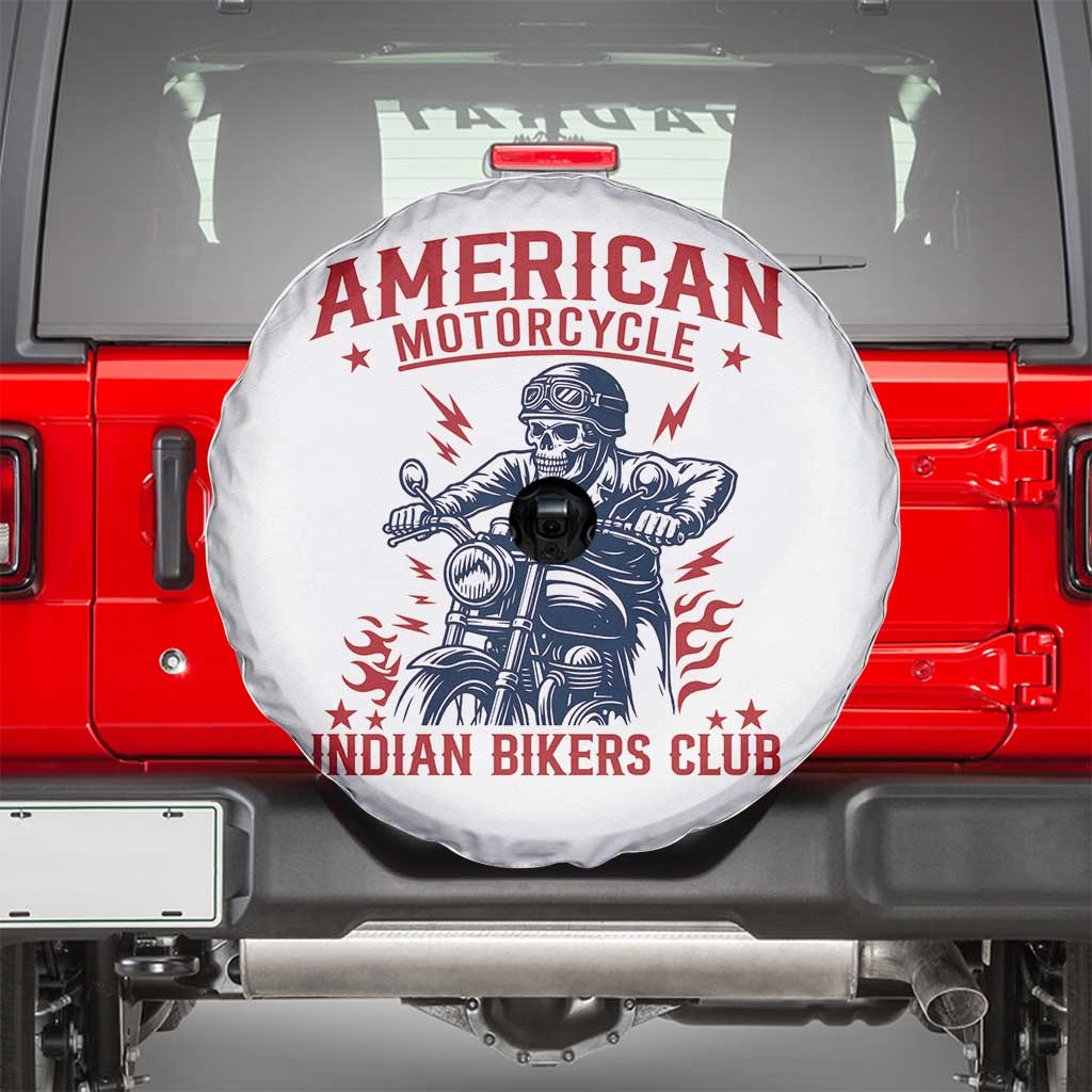 Funny Skeleton Motorcycle Spare Tire Cover American Motorcycle Indian Bikers Club - Wonder Print Shop