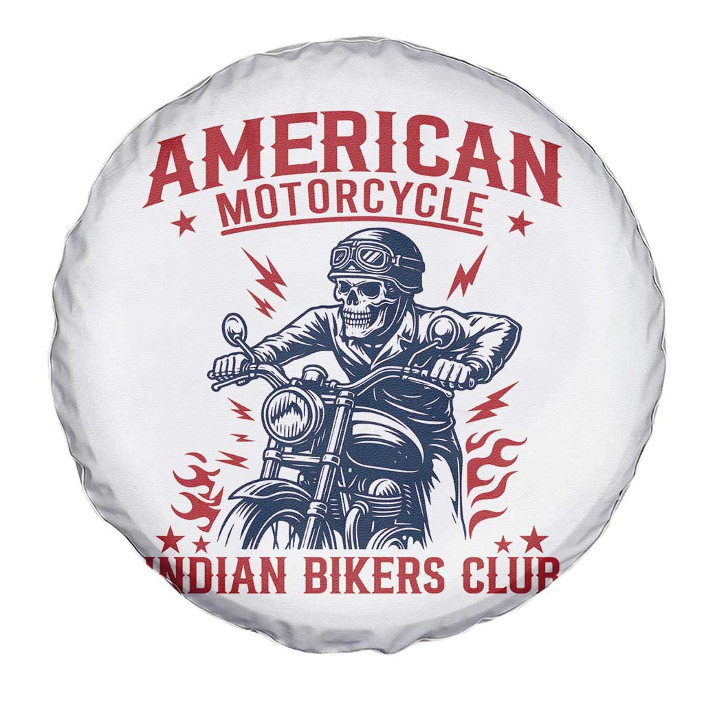 Funny Skeleton Motorcycle Spare Tire Cover American Motorcycle Indian Bikers Club - Wonder Print Shop