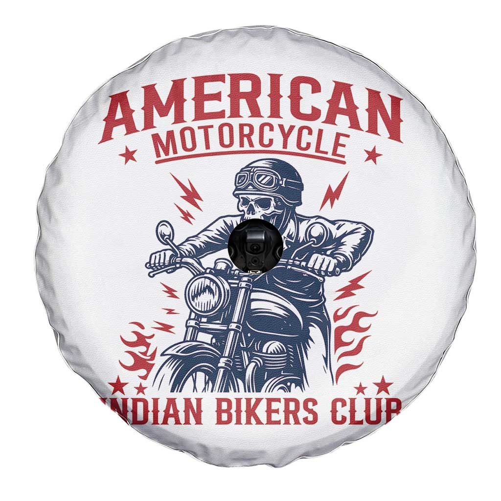 Funny Skeleton Motorcycle Spare Tire Cover American Motorcycle Indian Bikers Club - Wonder Print Shop