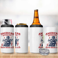 Funny Skeleton Motorcycle 4 in 1 Can Cooler Tumbler American Motorcycle Indian Bikers Club