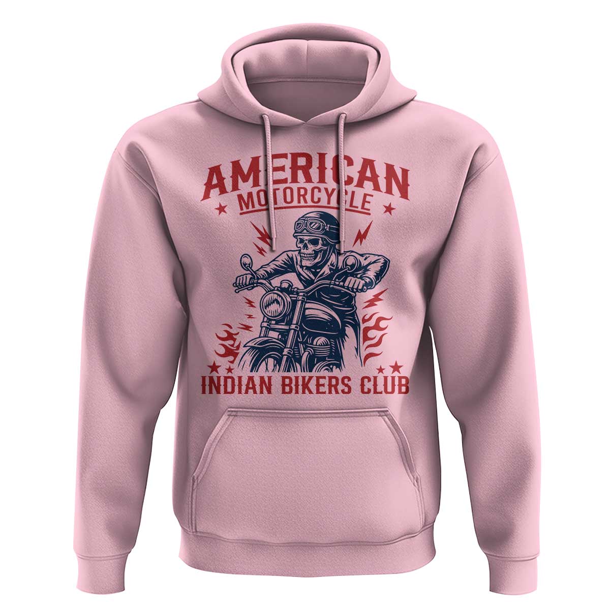 Funny Skeleton Motorcycle Hoodie American Motorcycle Indian Bikers Club - Wonder Print Shop