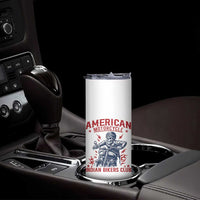 Funny Skeleton Motorcycle Skinny Tumbler American Motorcycle Indian Bikers Club