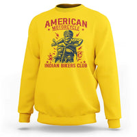 Funny Skeleton Motorcycle Sweatshirt American Motorcycle Indian Bikers Club - Wonder Print Shop