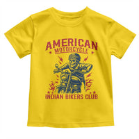 Funny Skeleton Motorcycle Toddler T Shirt American Motorcycle Indian Bikers Club - Wonder Print Shop