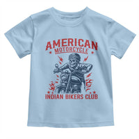 Funny Skeleton Motorcycle Toddler T Shirt American Motorcycle Indian Bikers Club - Wonder Print Shop