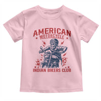 Funny Skeleton Motorcycle Toddler T Shirt American Motorcycle Indian Bikers Club - Wonder Print Shop